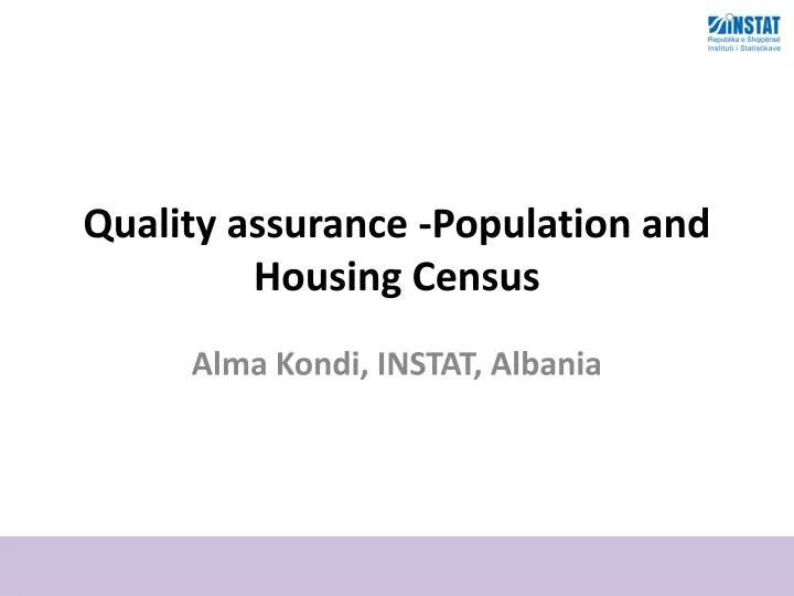 quality assurance population and housing census