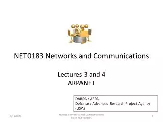 NET0183 Networks and Communications