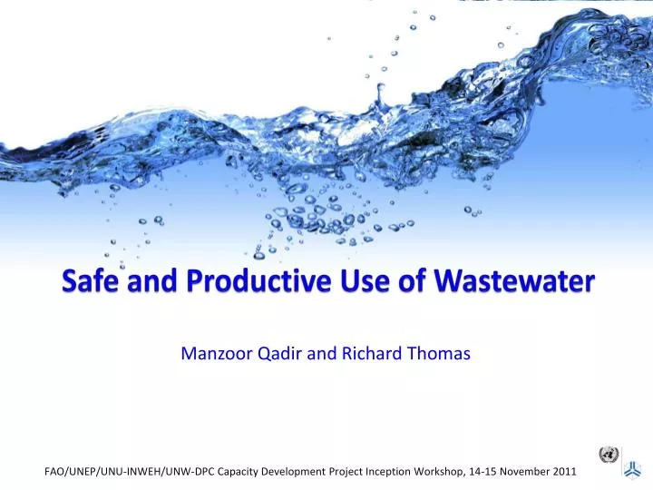 safe and productive use of wastewater
