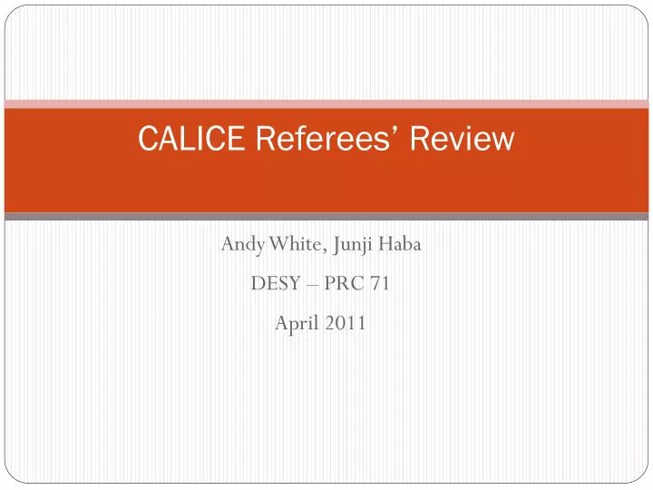 calice referees review
