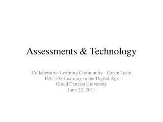 assessments technology