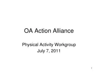 OA Action Alliance