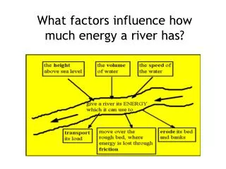 What factors influence how much energy a river has?