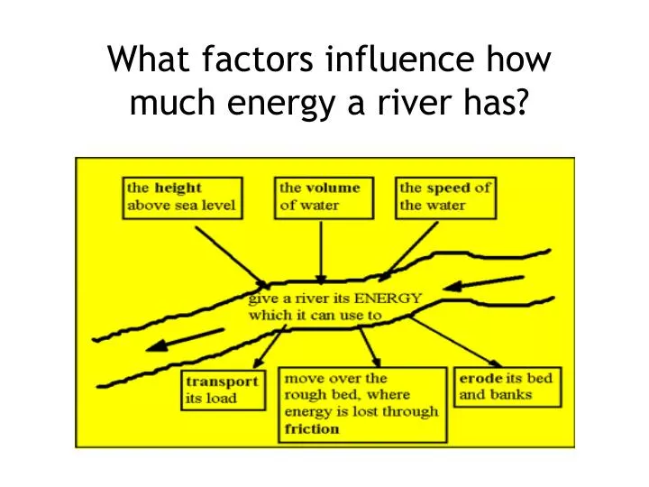 what factors influence how much energy a river has