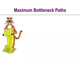 Maximum Bottleneck Paths