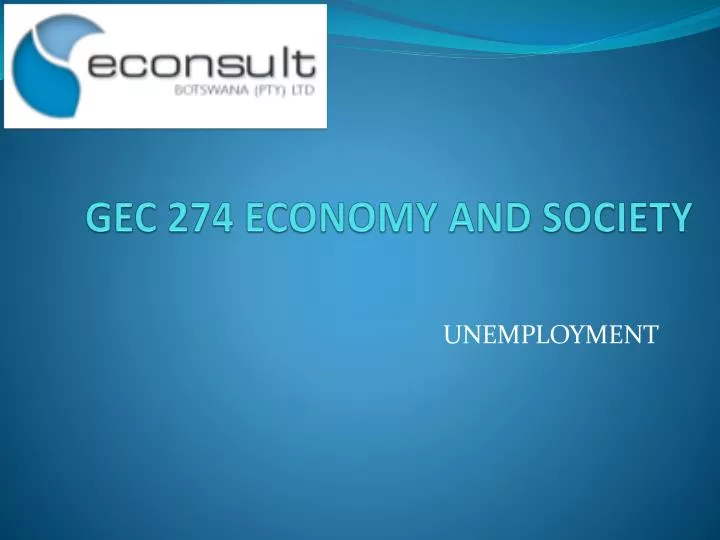 gec 274 economy and society