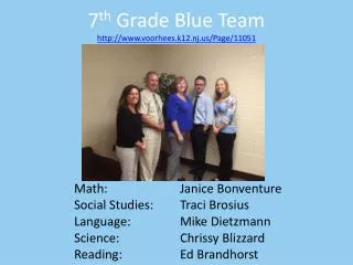7 th Grade Blue Team voorhees.k12.nj/Page/11051