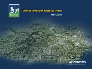 Components of a Water System Master Plan