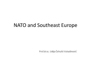 NATO and Southeast Europe