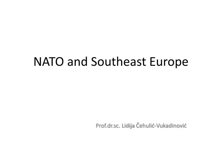 nato and southeast europe