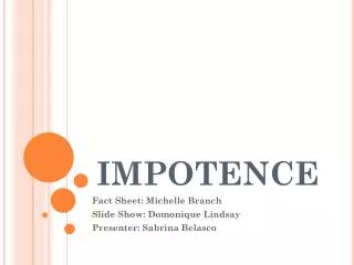 IMPOTENCE