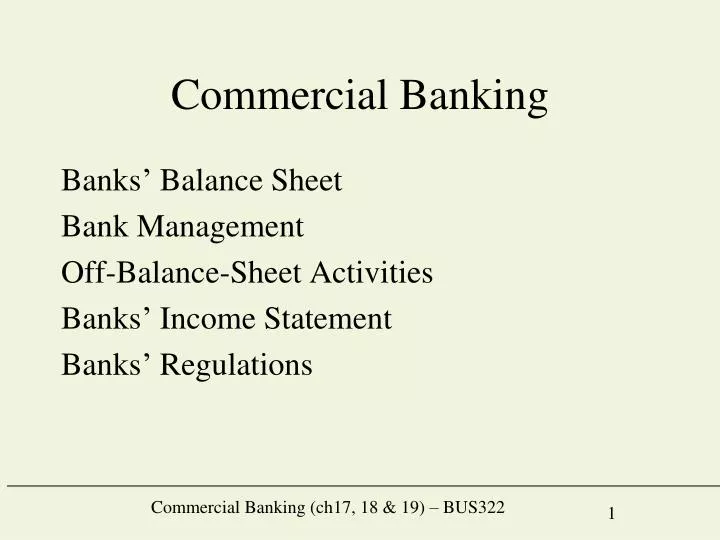 commercial banking