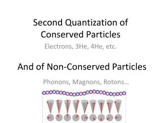 Second Quantization of Conserved Particles
