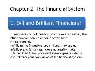 Chapter 2: The Financial System