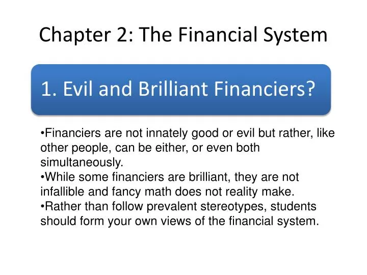 chapter 2 the financial system
