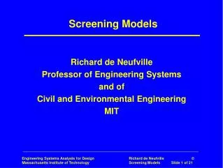 Screening Models