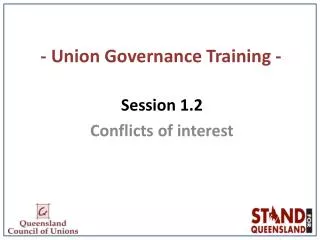 - Union Governance Training -