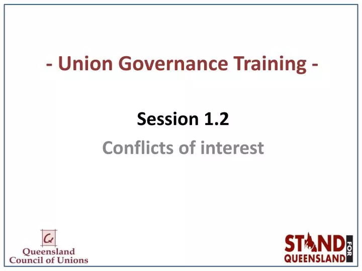 union governance training