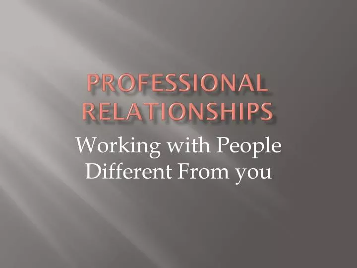 professional relationships