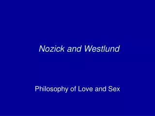 Nozick and Westlund