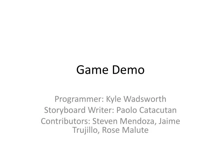 game demo