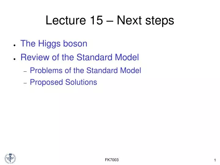 lecture 15 next steps
