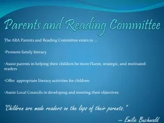 Parents and Reading Committee