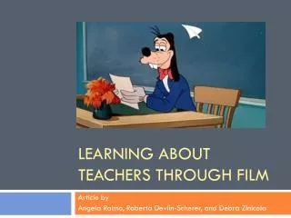 Learning About Teachers Through Film