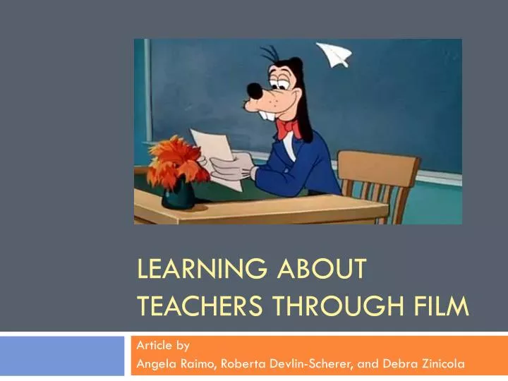 learning about teachers through film