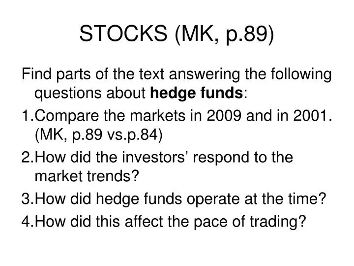 stocks mk p 89