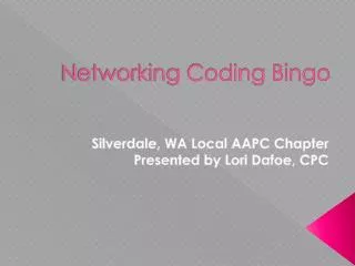 Networking Coding Bingo