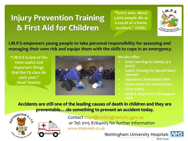 injury prevention training first aid for children