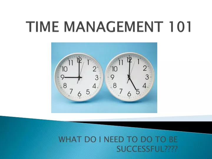 time management 101