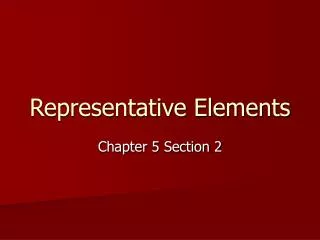 representative elements