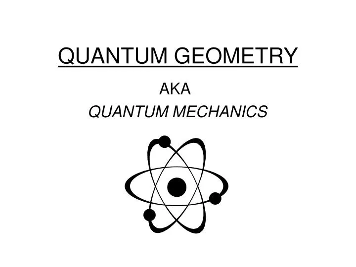 quantum geometry