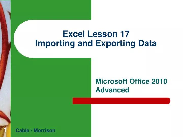 excel lesson 17 importing and exporting data