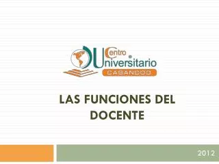 las funciones del docente