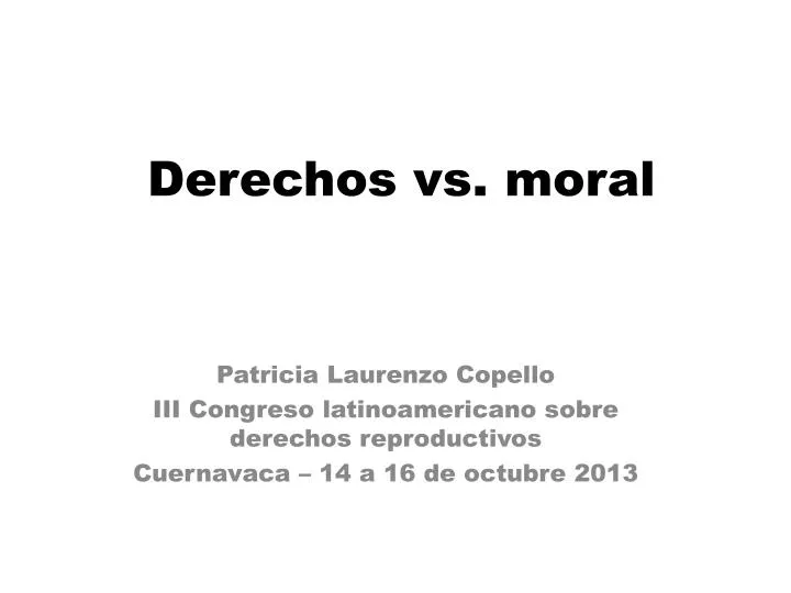 derechos vs moral