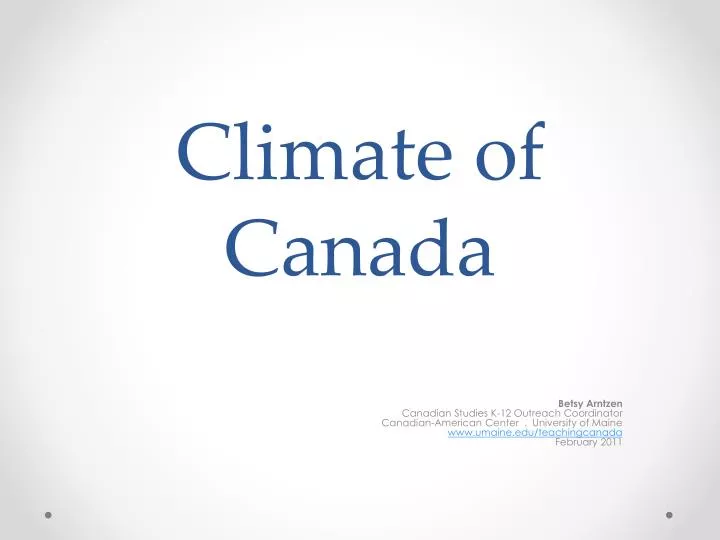 climate of canada
