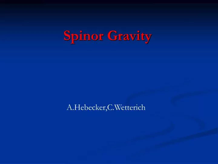 spinor gravity