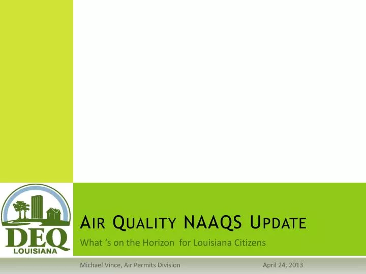 air quality naaqs update