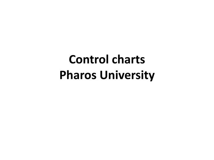 control charts pharos university