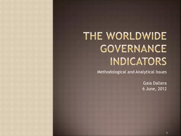 the worldwide governance indicators
