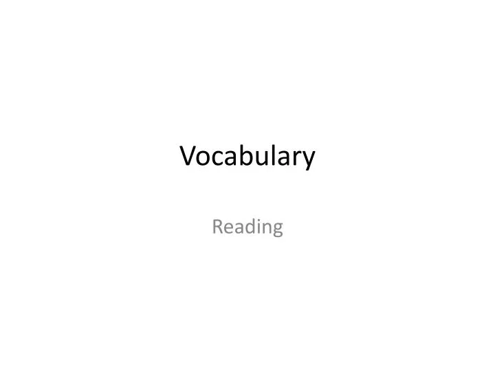 vocabulary