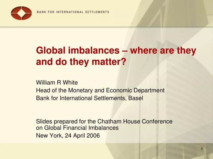 global imbalances where are they and do they matter