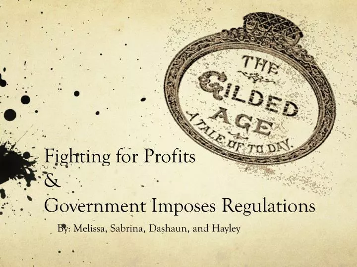 fighting for profits government imposes regulations