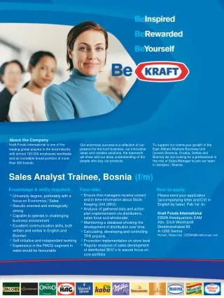 Sales Analyst Trainee, Bosnia (f/m)