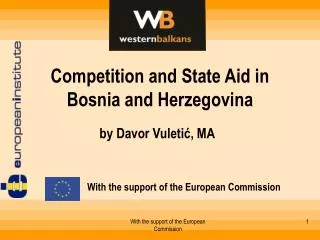Competition and State Aid in Bosnia and Herzegovina