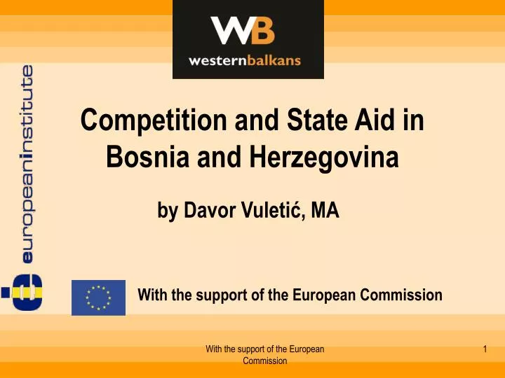 competition and state aid in bosnia and herzegovina