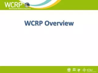 WCRP Overview